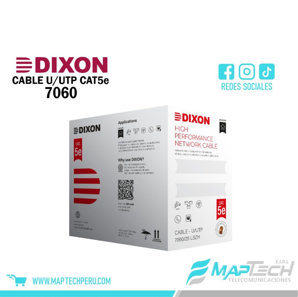 CABLE U/UTP INTERIOR 7060 25AWG DIXON