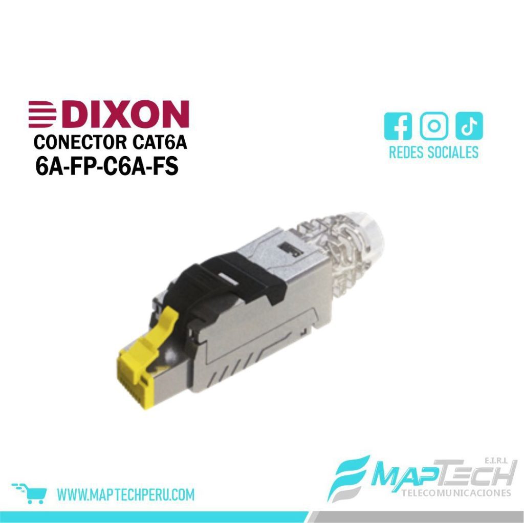 CONECTOR RJ45 CAT6A BLINDADO DIXON