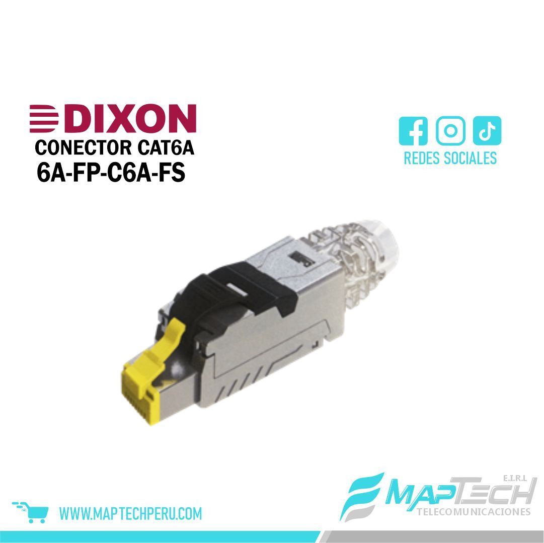 CONECTOR RJ45 CAT6A BLINDADO DIXON
