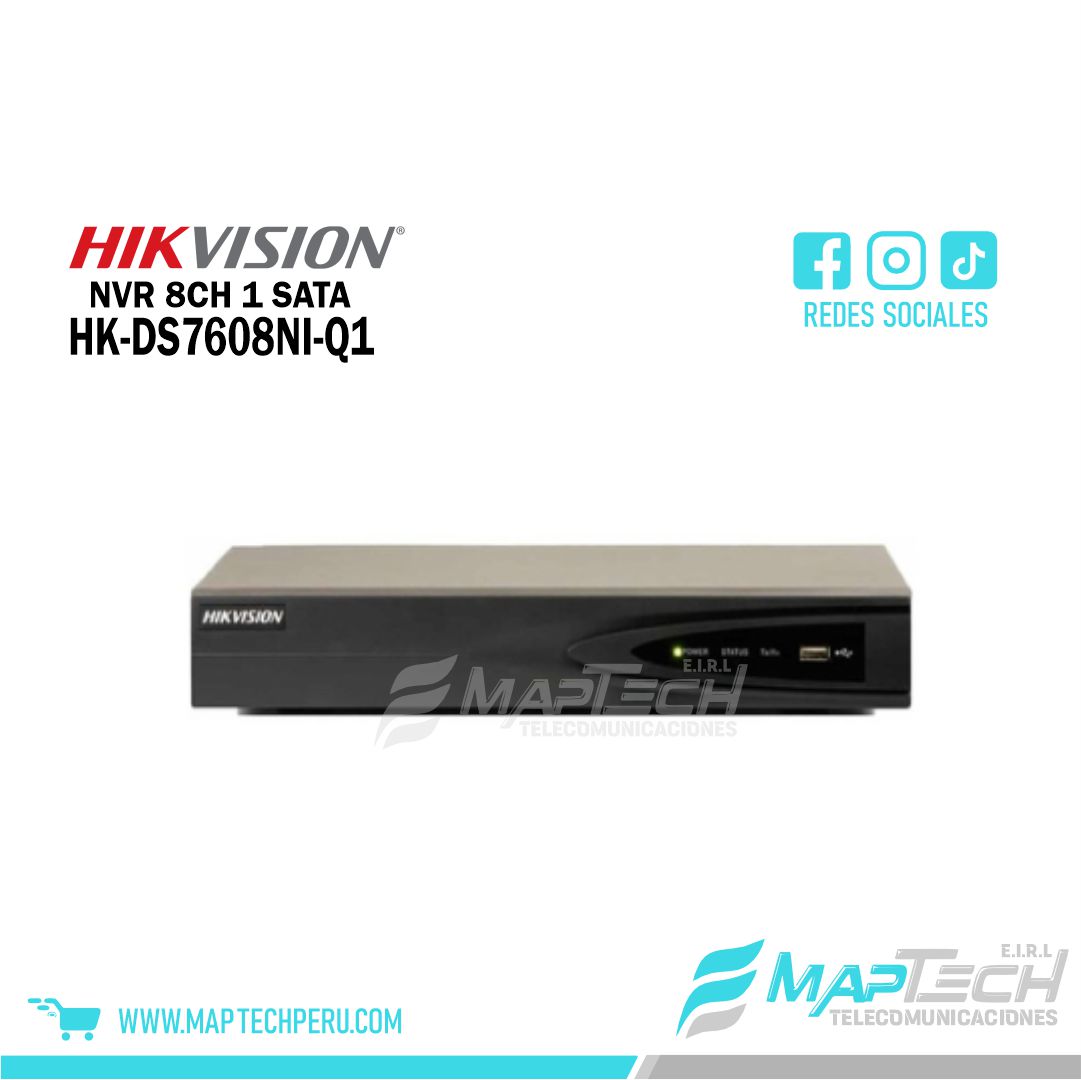 NVR 8CH 1 SATA HIKVISION