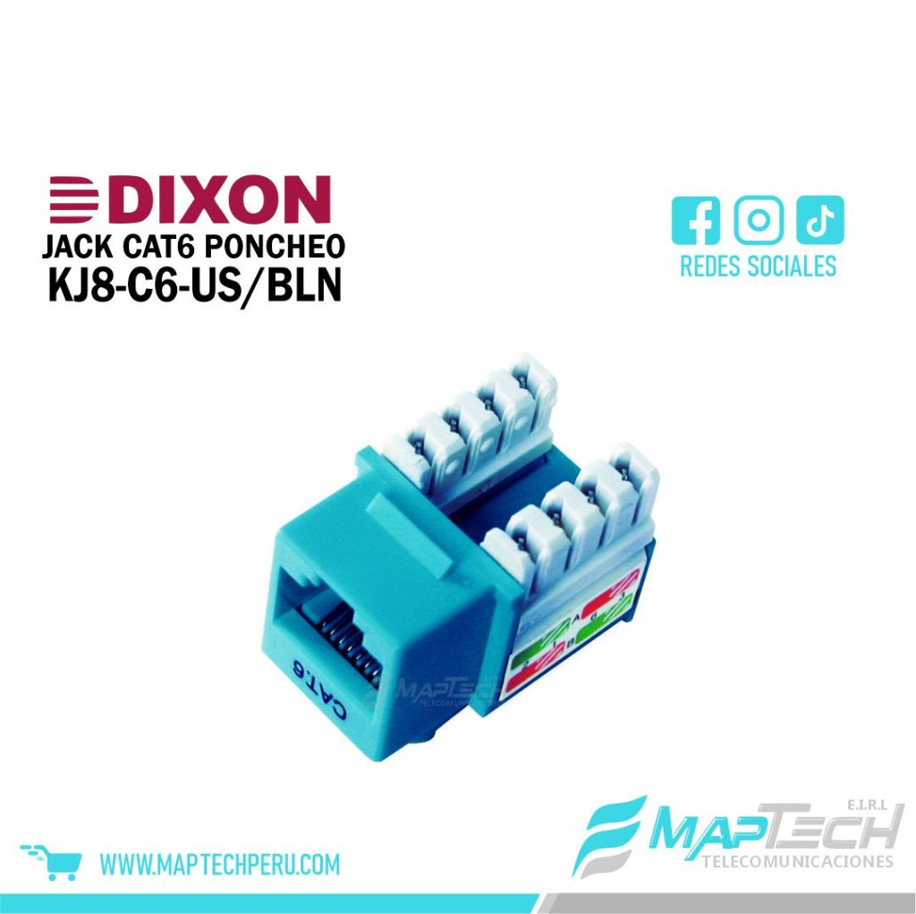 JACK DIXON RJ45 CAT6 PONCHEO AZUL