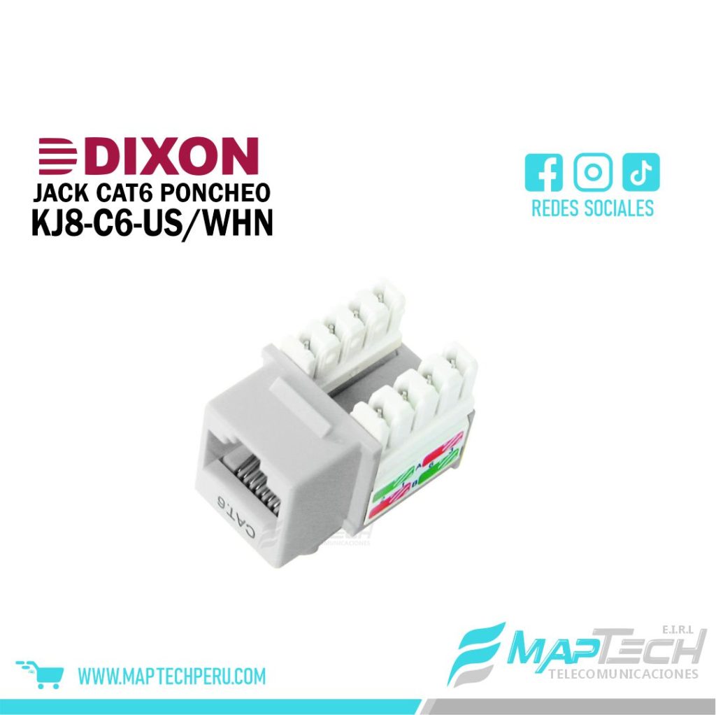 JACK DIXON RJ45 CAT6 PONCHEO BLANCO