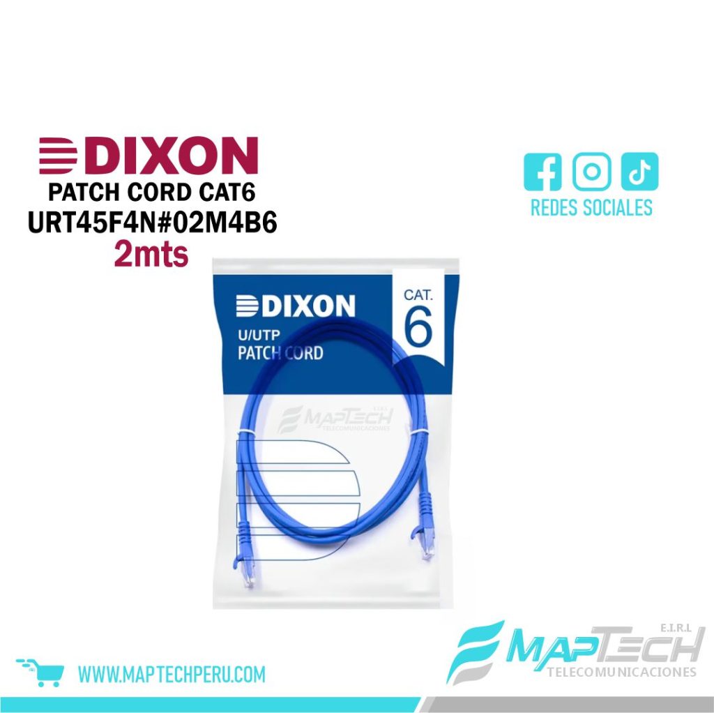 PATCH CORD DIXON LSZH CAT6 2MT AZUL