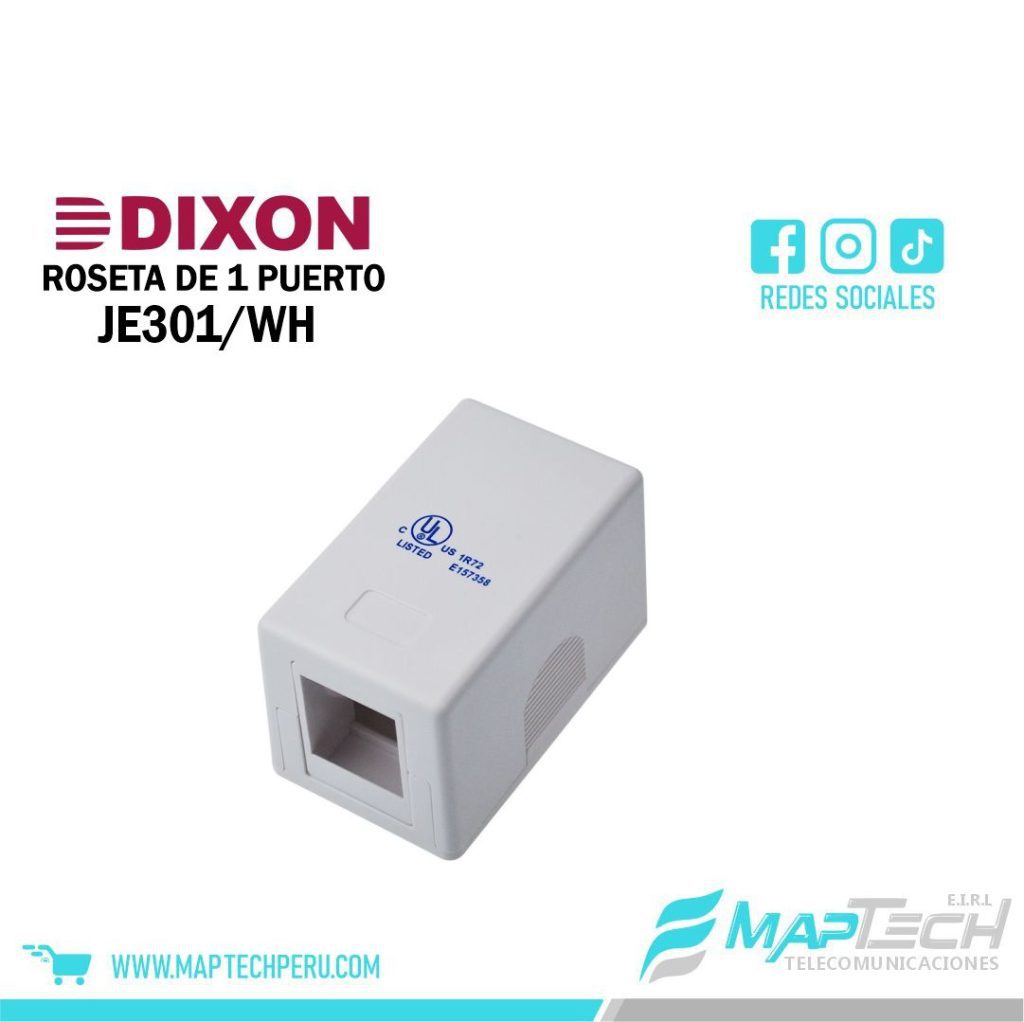 ROSETA DE 1 PUERTO ADOSABLE DIXON