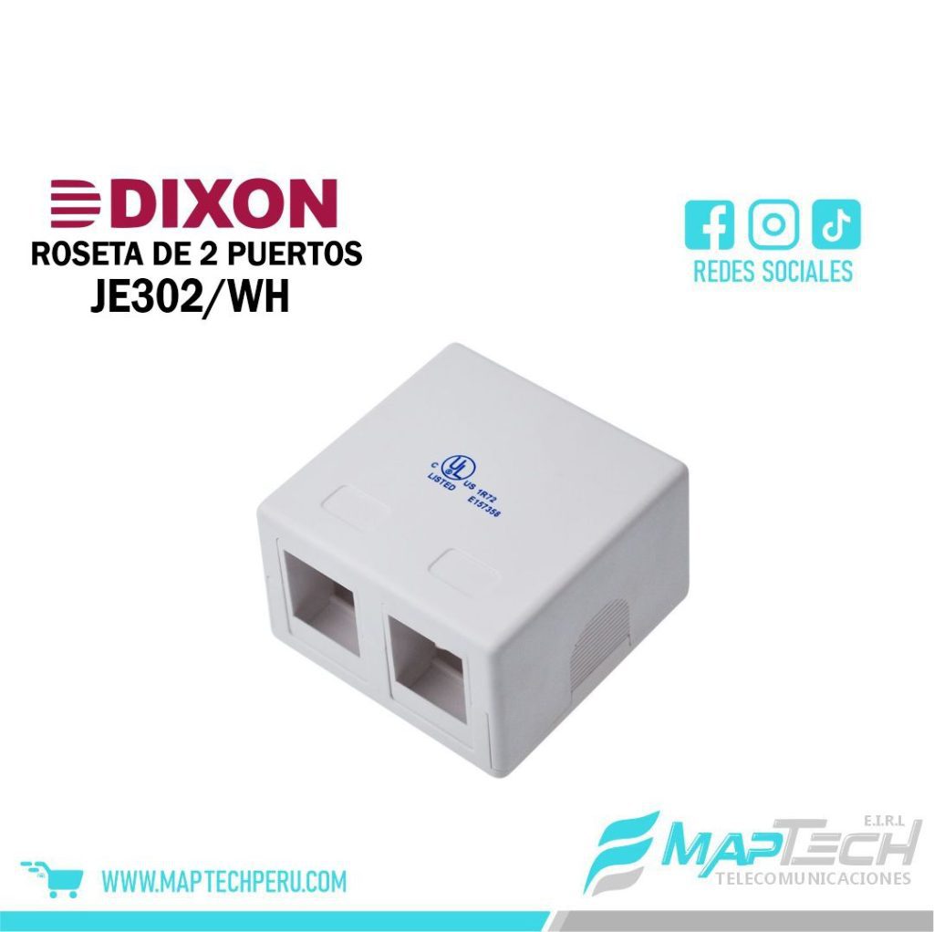 ROSETA DE 2 PUERTOS ADOSABLE DIXON