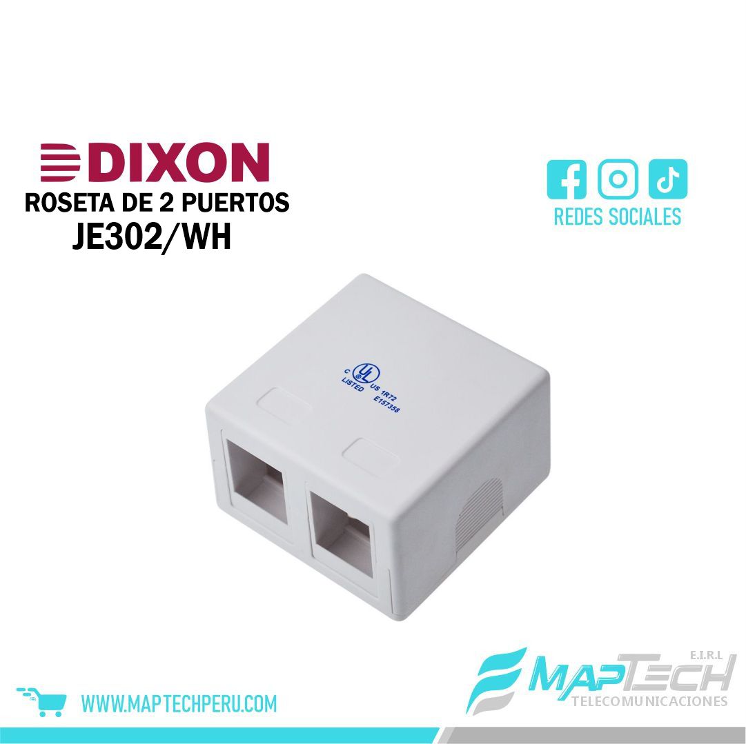 ROSETA DE 2 PUERTOS ADOSABLE DIXON