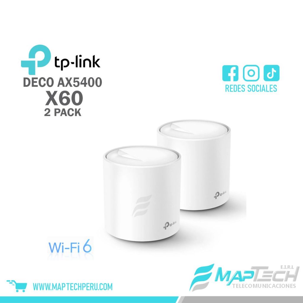 SISTEMA WIFI MESH TP-LINK DECO X60-3 AX5400 PACK 2