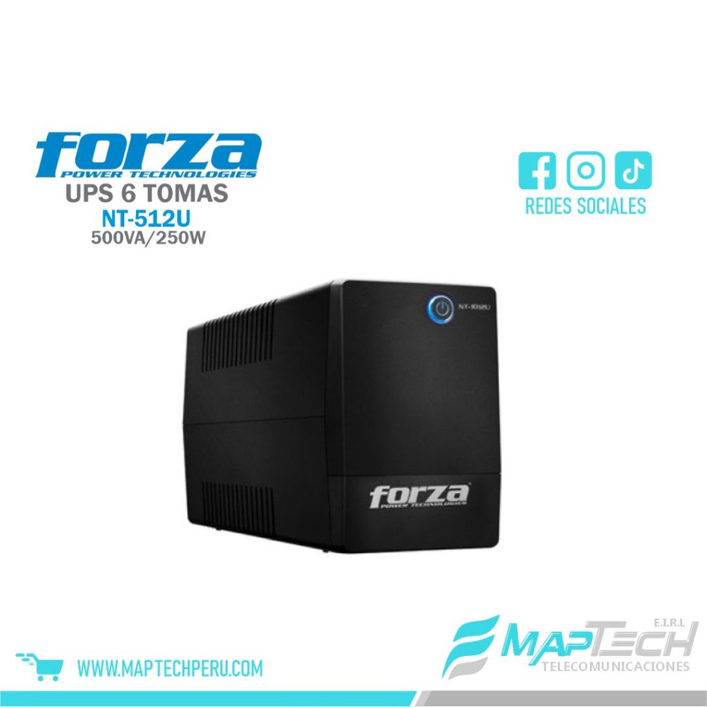 UPS 6 TOMAS 220V / 500VA/250W FORZA