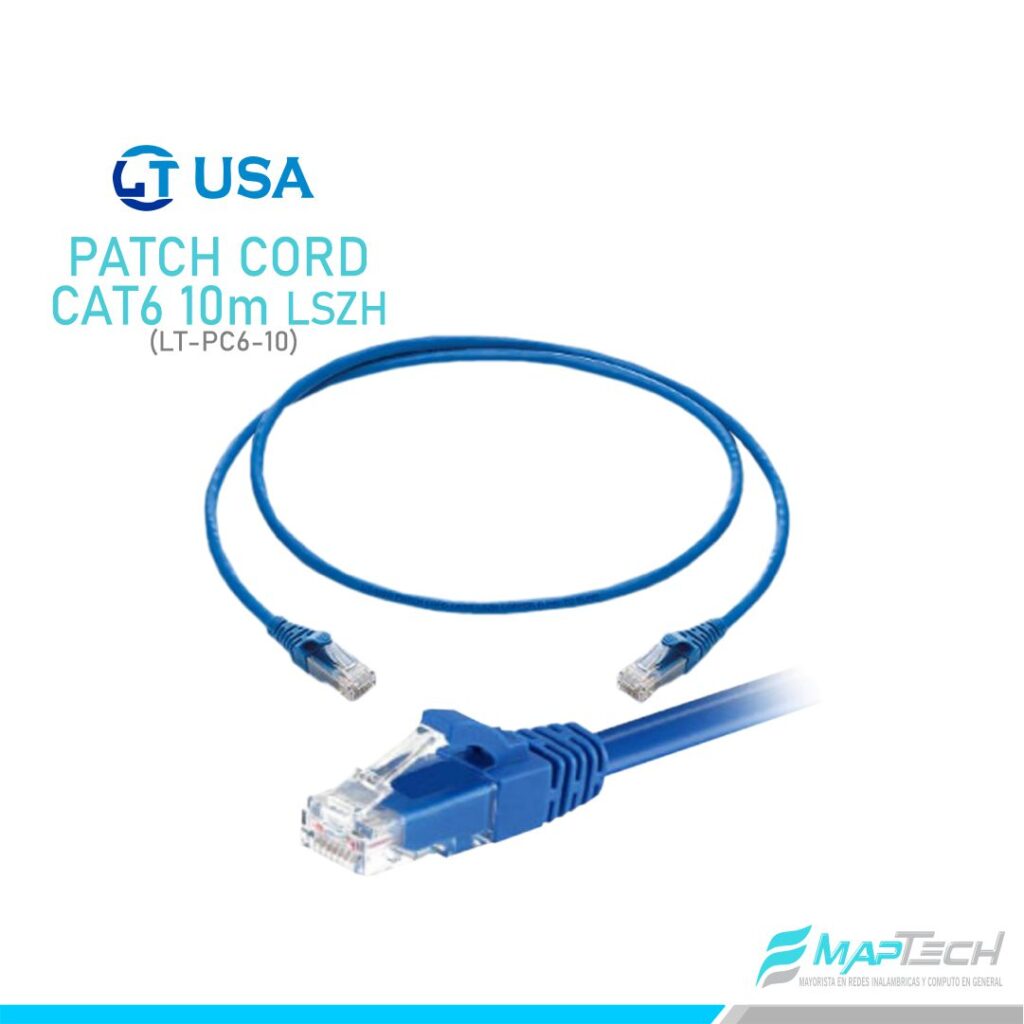 Patch Cord Cat.6 de 10m Azul LT-USA