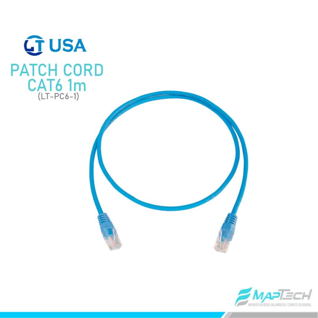 Patch Cord Cat.6 de 1m Azul LT-USA