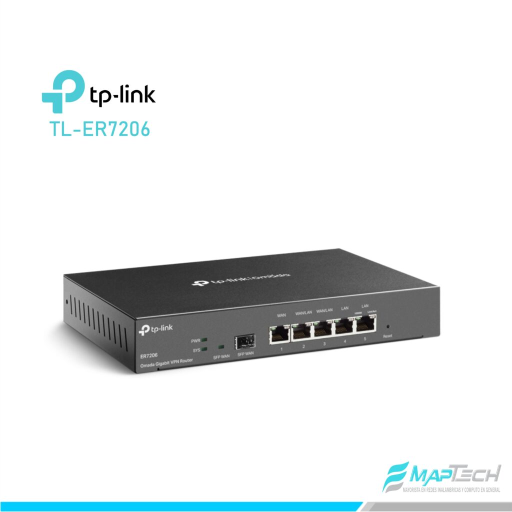 ROUTER TP-LINK BALANCEADOR VPN ER7206 5 PTS GIGABIT + 1 SFP