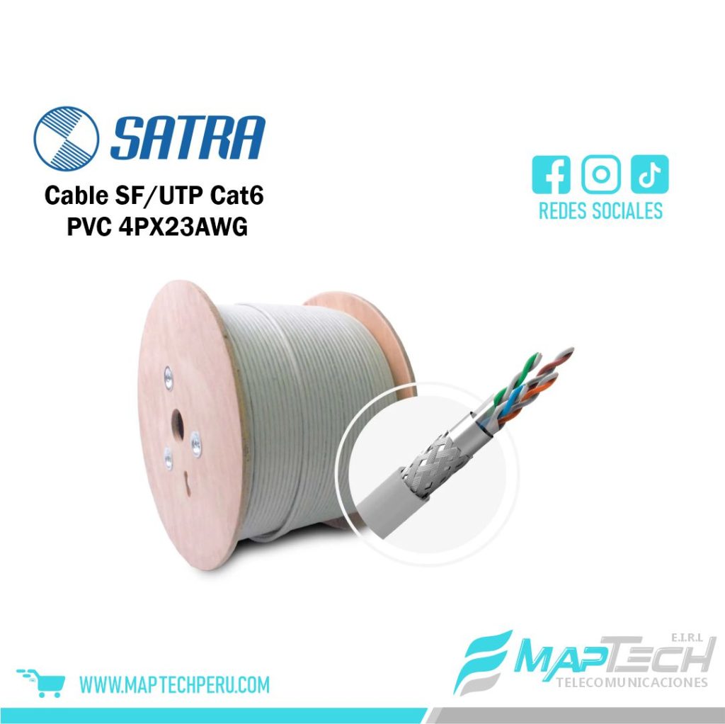 Cable SF/UTP Cat6 PVC 4PX23AWG Satra
