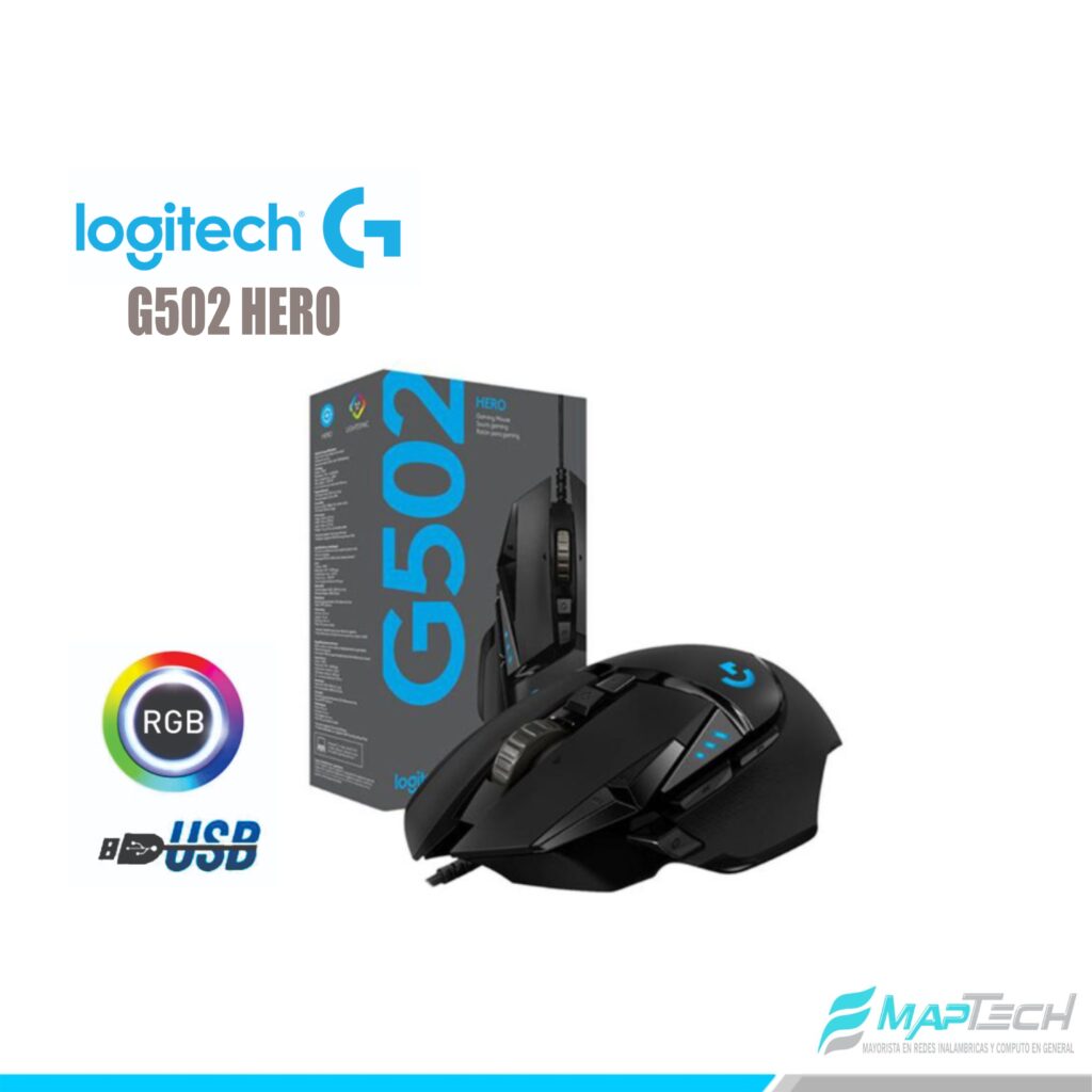 Mouse Gamer Logitech G G502 Hero 16000 dpi RGB Black