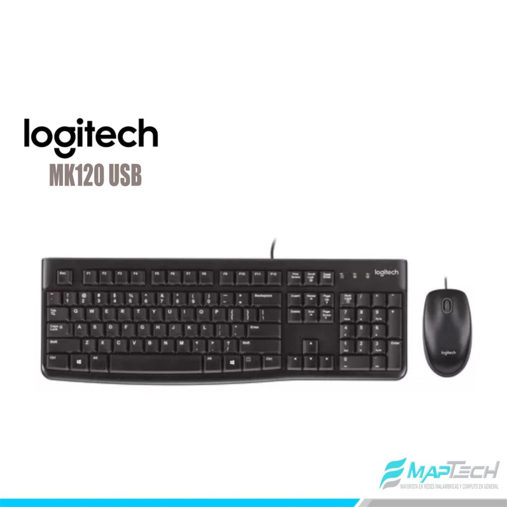 KIT TECLADO MOUSE LOGITECH MK120 USB