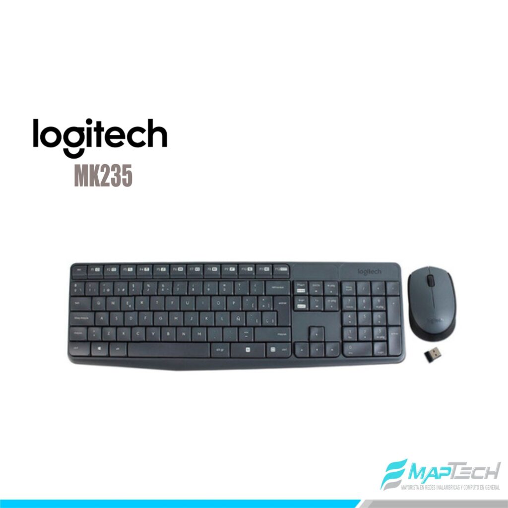 KIT TECLADO MOUSE INALAMBRICO LOGITECH MK235