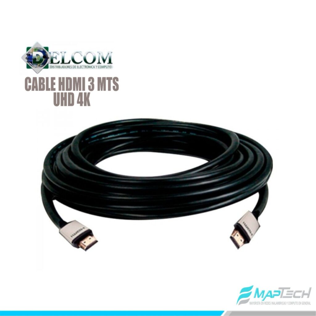 CABLE HDMI 3 MTS UHD 4K DELCOM