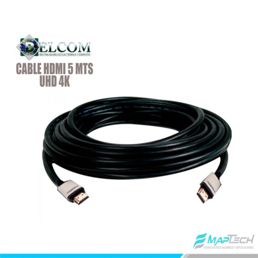 CABLE HDMI 5 MTS UHD 4K DELCOM