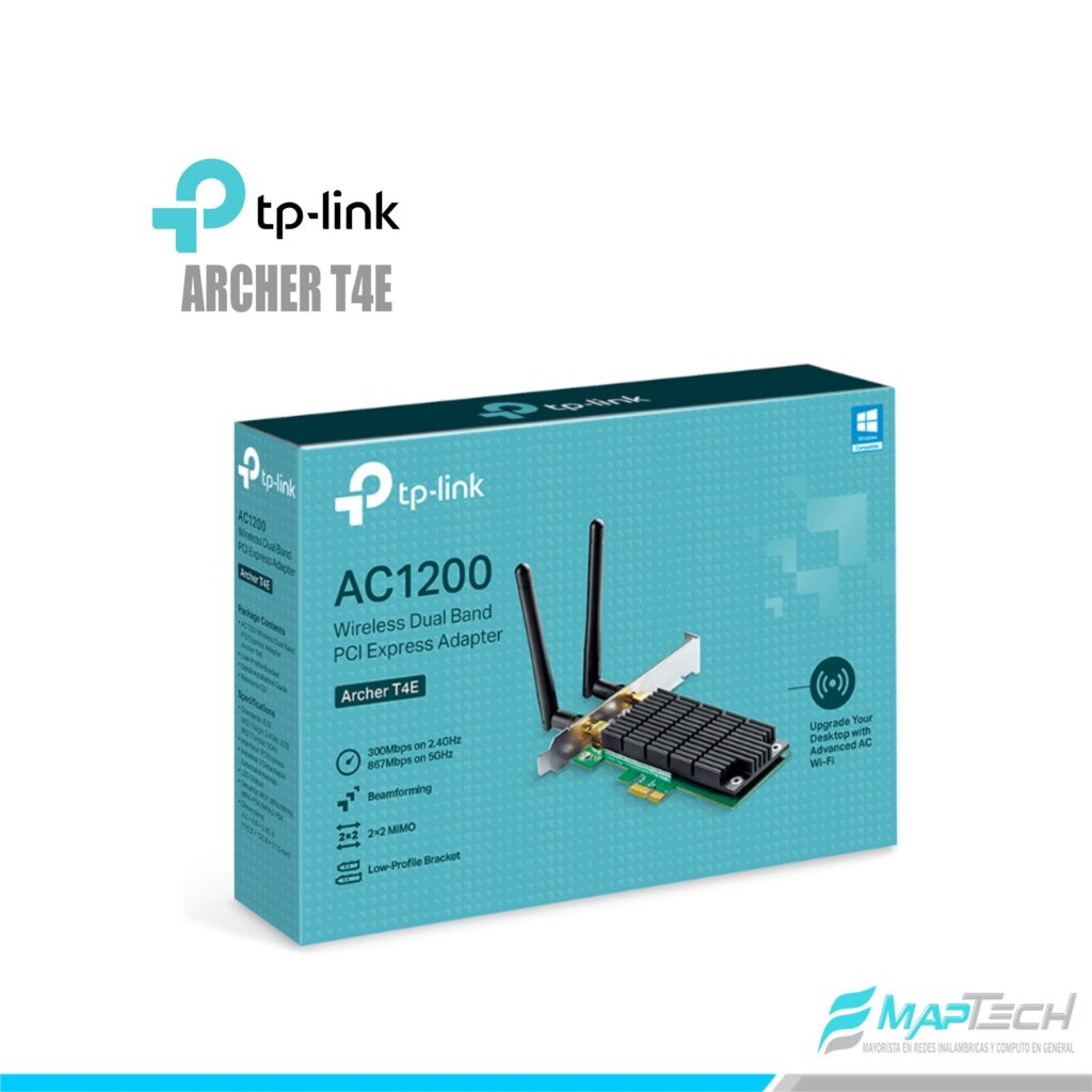 Adaptador AC1200 T4E Wireless Dual Band PCI Express