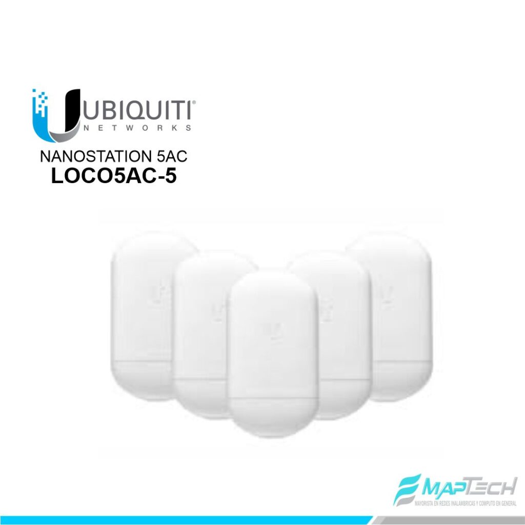 Nanostation Ubiquiti LOCO5AC-5 1KM PtMP 5AC Loco PACK 5