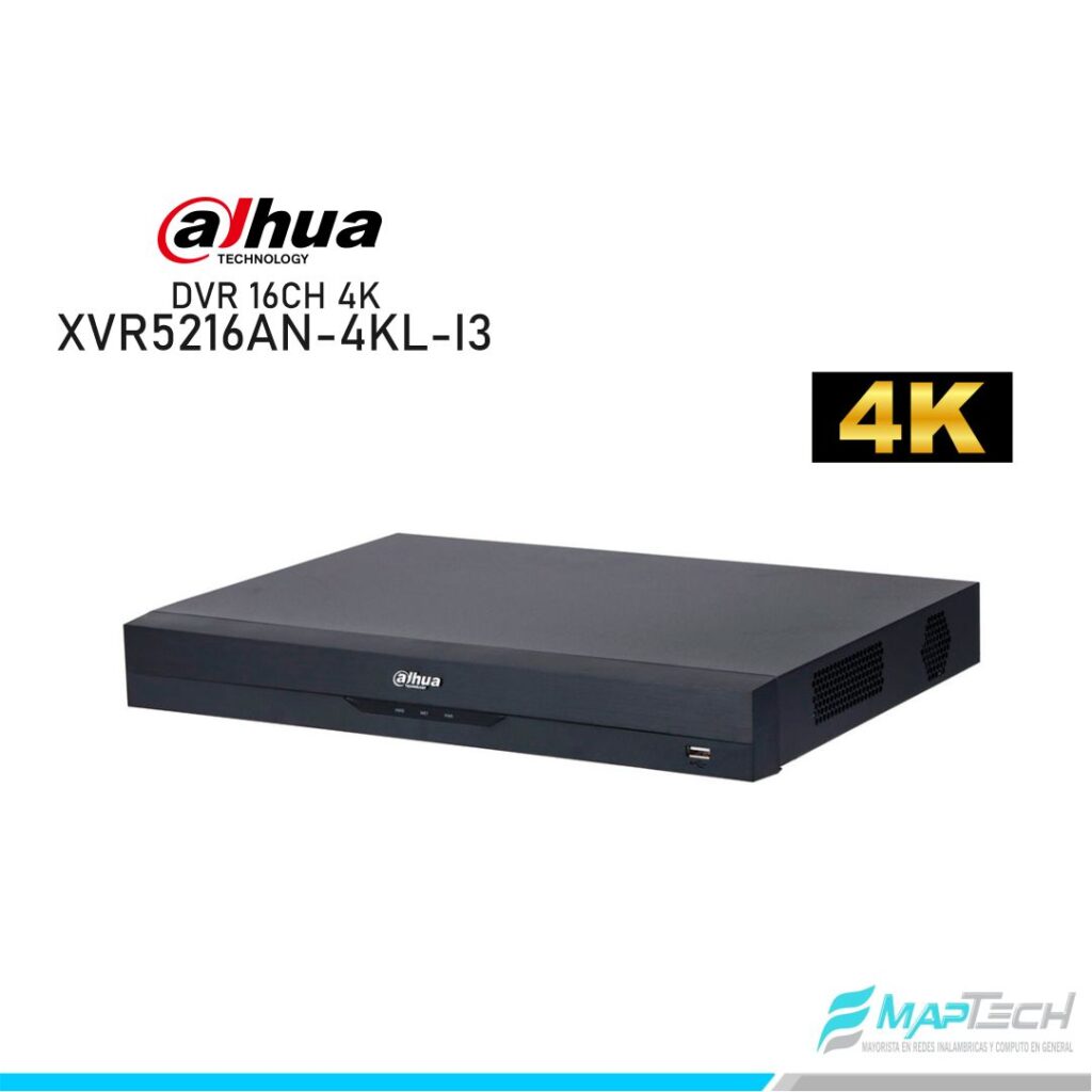 DAHUA DVR 16CH PENTABRIDO 4K WIZSENSE 2 HDD 16+16CH IP ONVIF