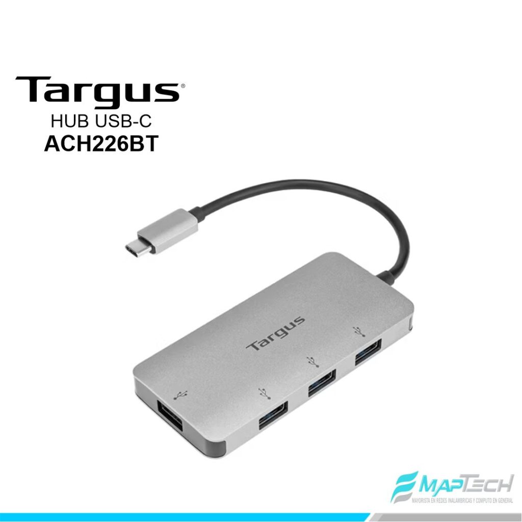 HUB USB-C TARGUS 4-PORT USB-A 3.0 GRAY