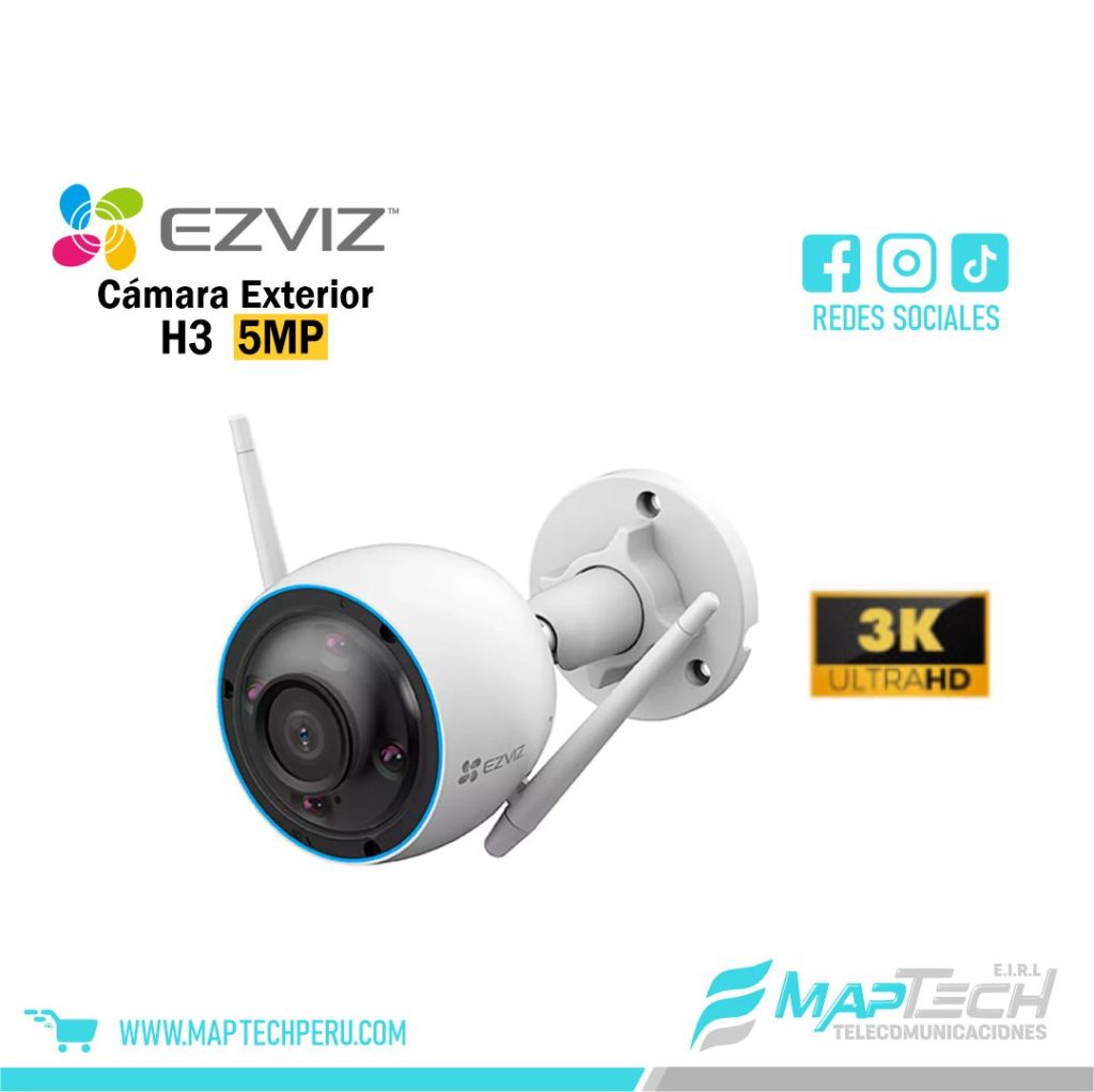 CAMARA IP WIFI EXTERIOR H3 3K 5MP EZVIZ