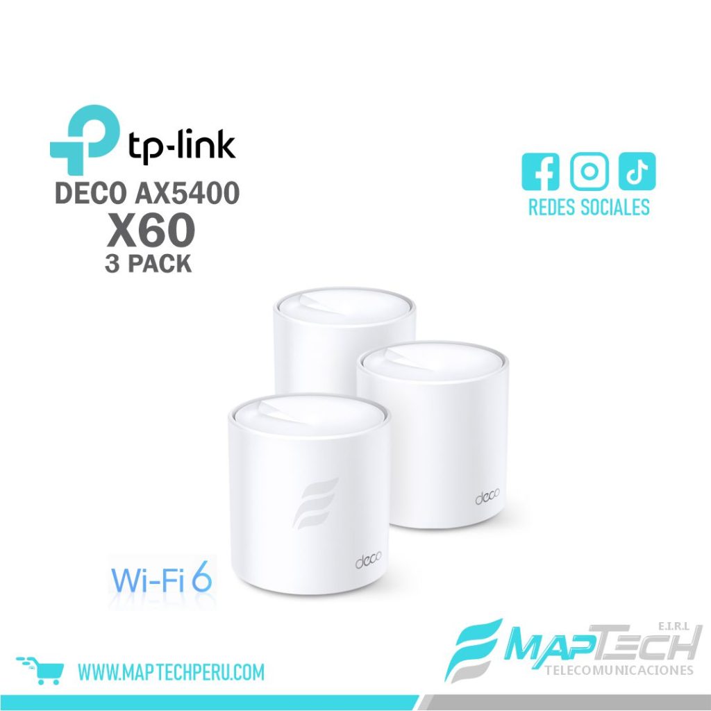 SISTEMA WIFI MESH TP-LINK DECO X60-3 AX5400 PACK 3