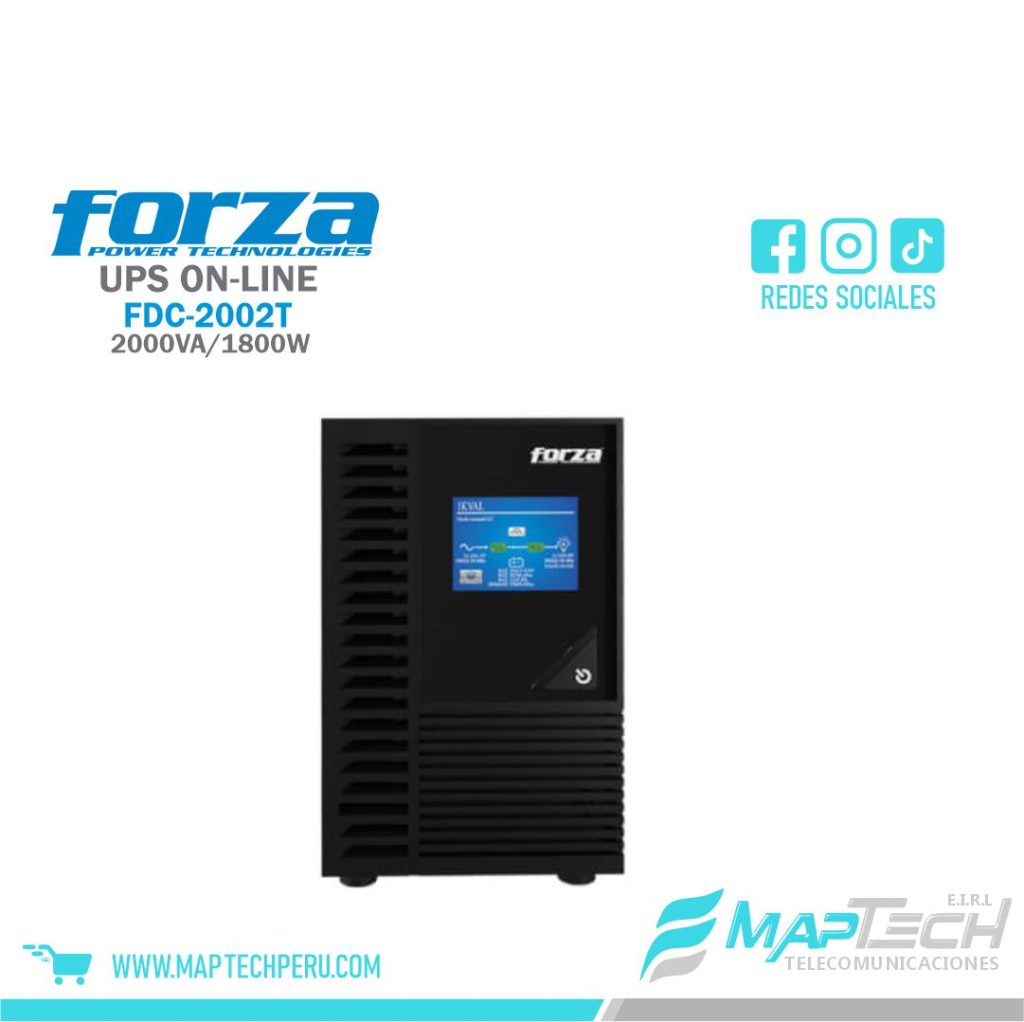 UPS ON-LINE 4 TOMAS 2000VA / 1800W 220V FORZA