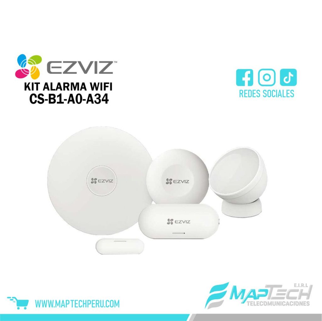 EZVIZ B1 Kit de Inicio de Alarma Inalámbrica incluye A3+TC1+TC2+TC3