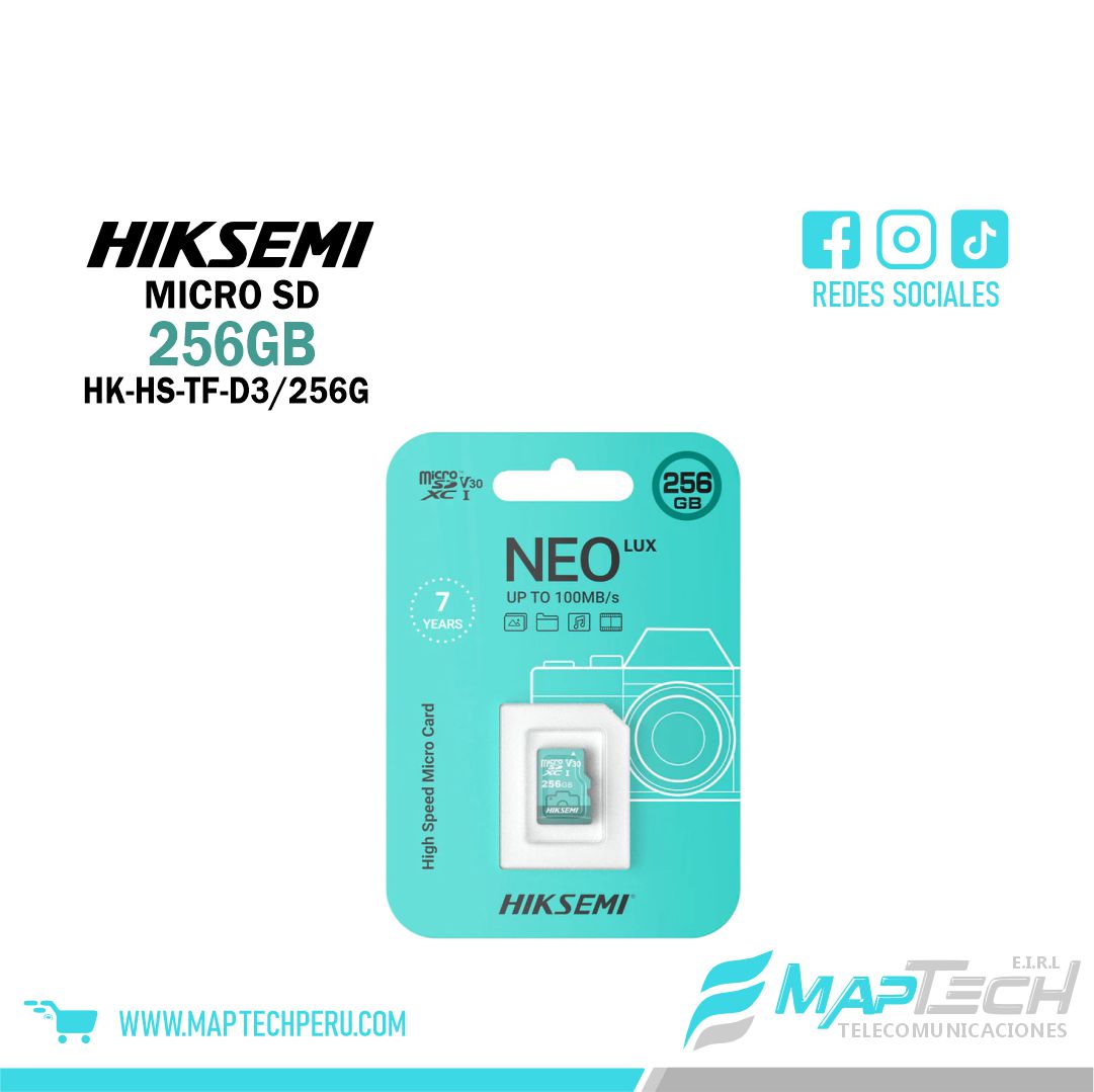 HIKSEMI NEO LUX Memoria MicroSD 256GB V30 UHS-I