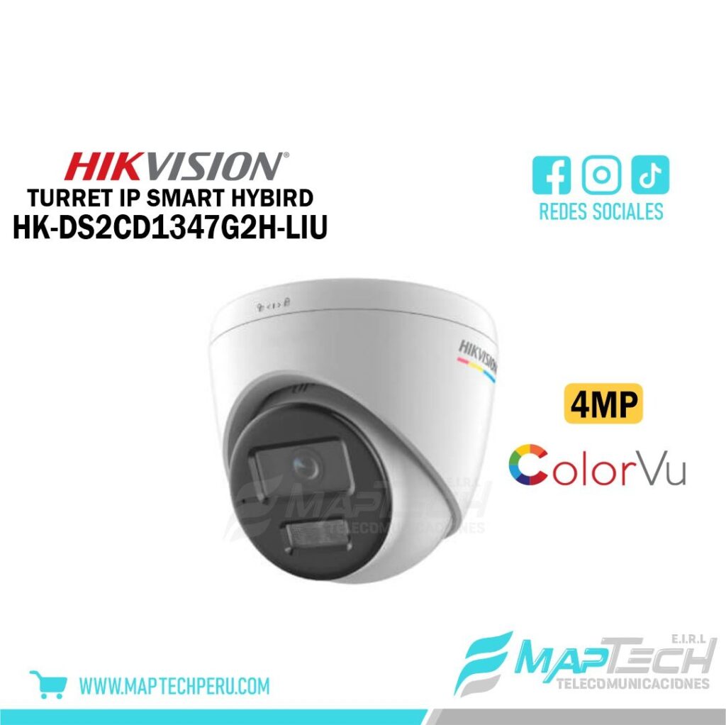 COLORVU TURRET IP 4MP SMART HYBIRD LIGHT IP67 CON IR AUDIO HIKVISION
