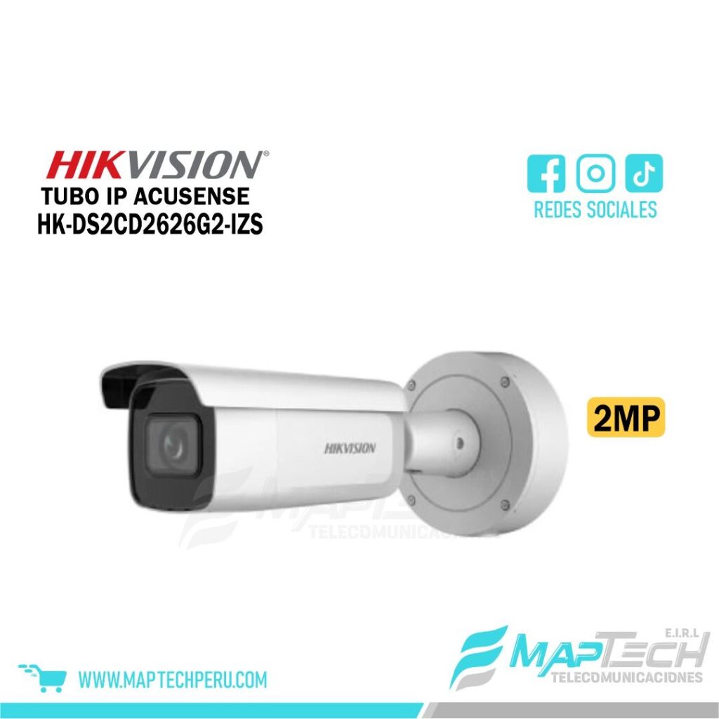 TUBO IP 2MP ACUSENSE CON AUDIO Y ALARMA HIKVISION