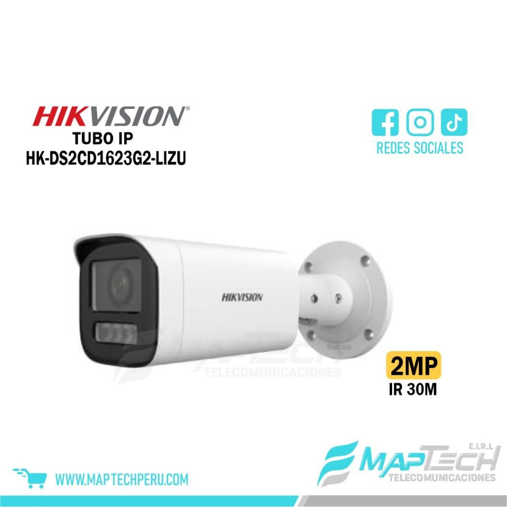 TUBO IP 2MP LENTE IR30M VARIFOCAL HIKVISION