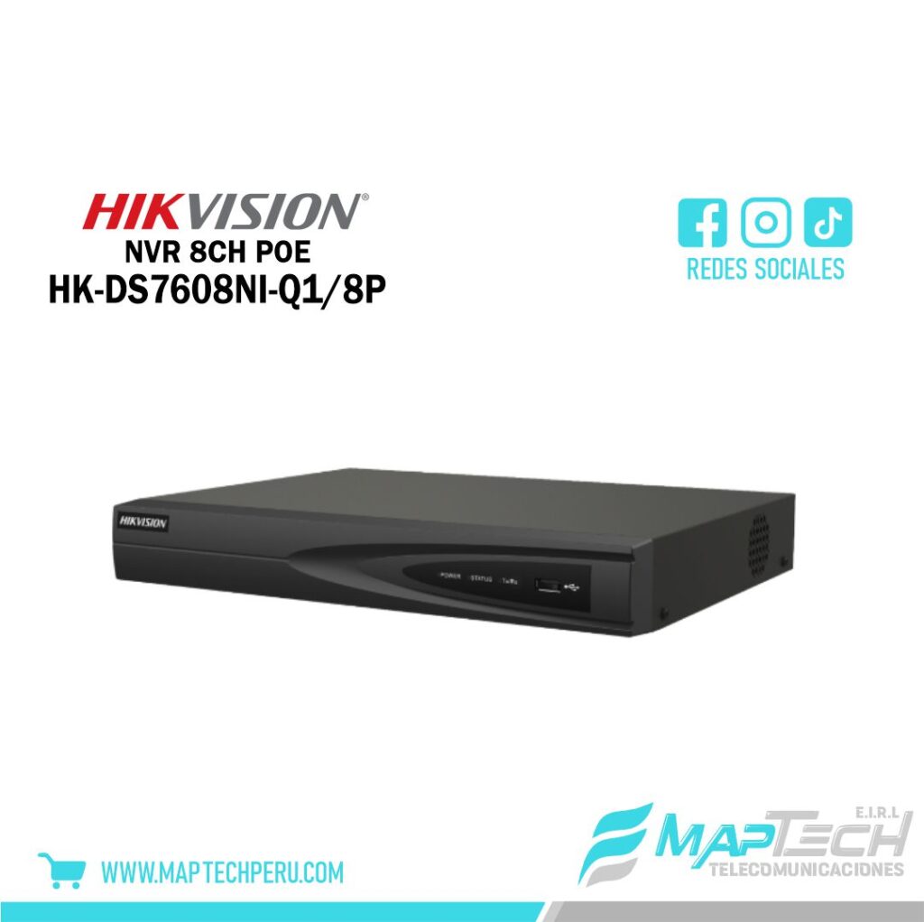 NVR 8CH POE 1 SATA HIKVISION