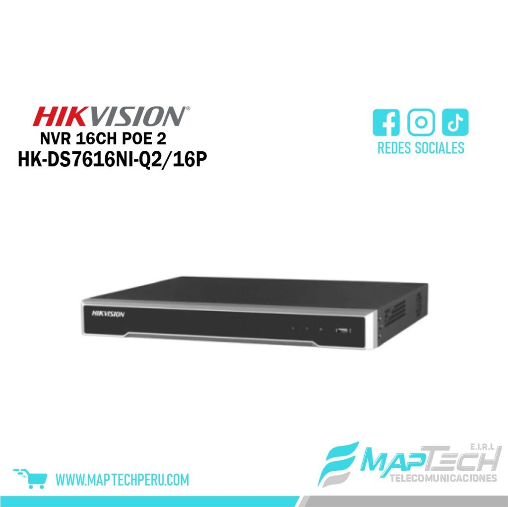 NVR 16CH POE 2 SATA HIKVISION