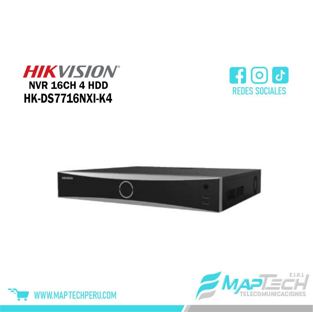 NVR 16CH HASTA 4 HDD HIKVISION