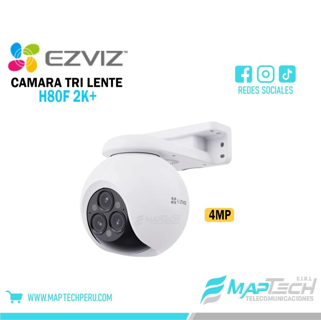 Camara Exterior IP H80F MULTI 2K+ WIFI 3x4MP Ezviz