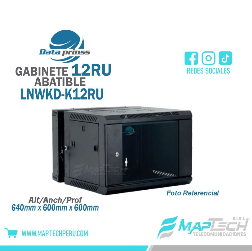GABINETE ABATIBLE DE PARED 12RU 640X600X600 DATA PRINSS