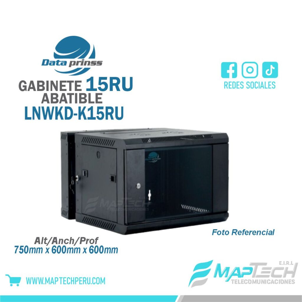 GABINETE ABATIBLE DE PARED 15RU 750X600X600 DATA PRINSS