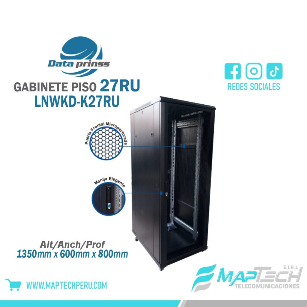 GABINETE DE PISO 27RU MICROPERFORADO 1350X600X800 DATA PRINSS