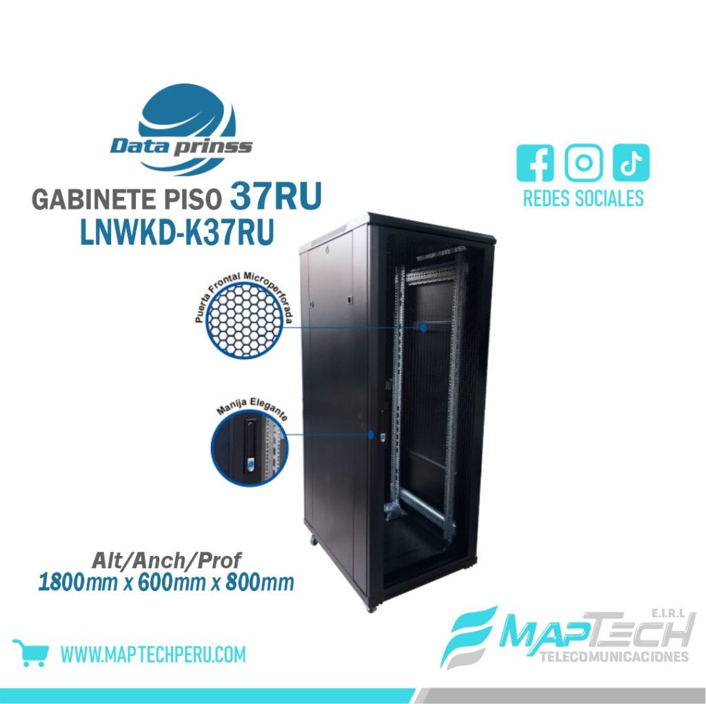 GABINETE DE PISO 37RU MICROPERFORADO 1800X600X800 DATA PRINSS