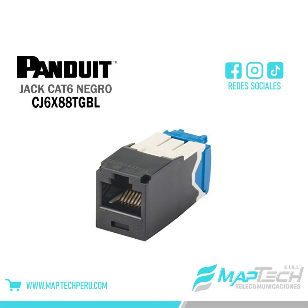 PANDUIT JACK CAT6A NEGRO