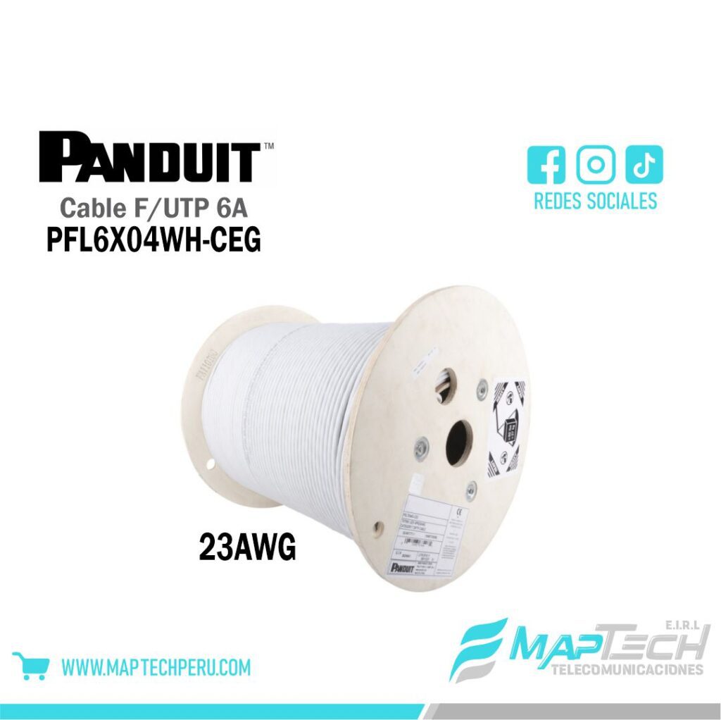 Cable F/UTP 6A Panduit Blindado 23AWG LSZH 305 metros