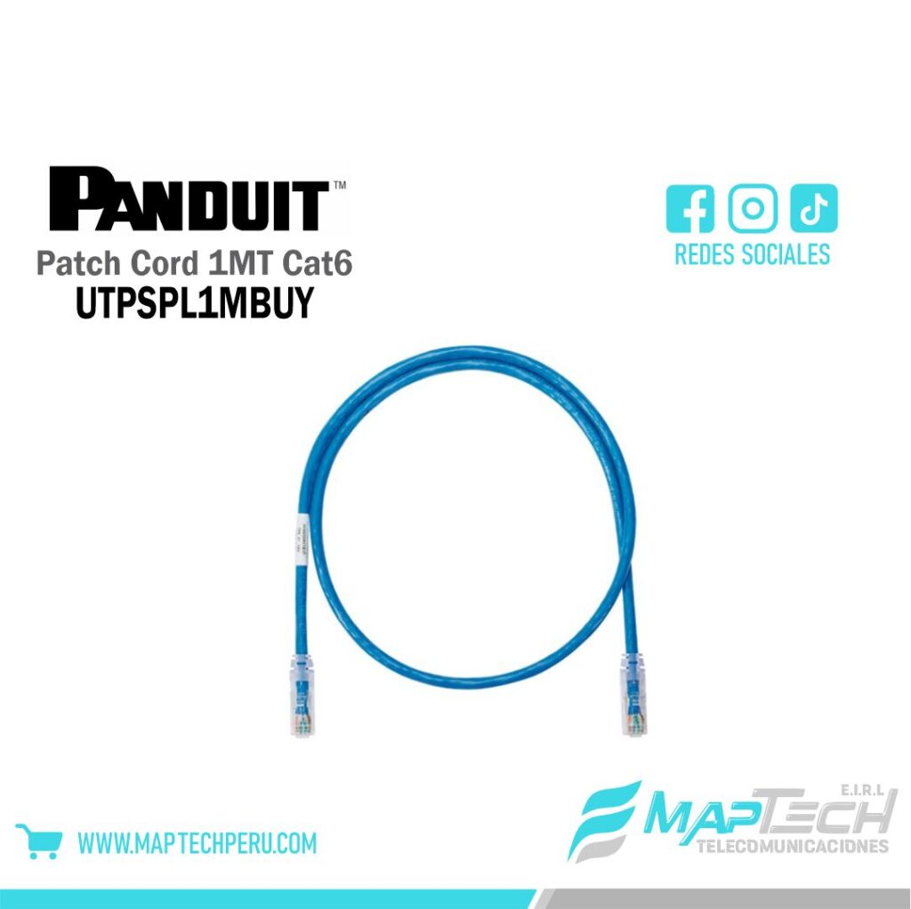 PANDUIT PANNET PATCH CORD CAT6 LSZH 1M AZUL