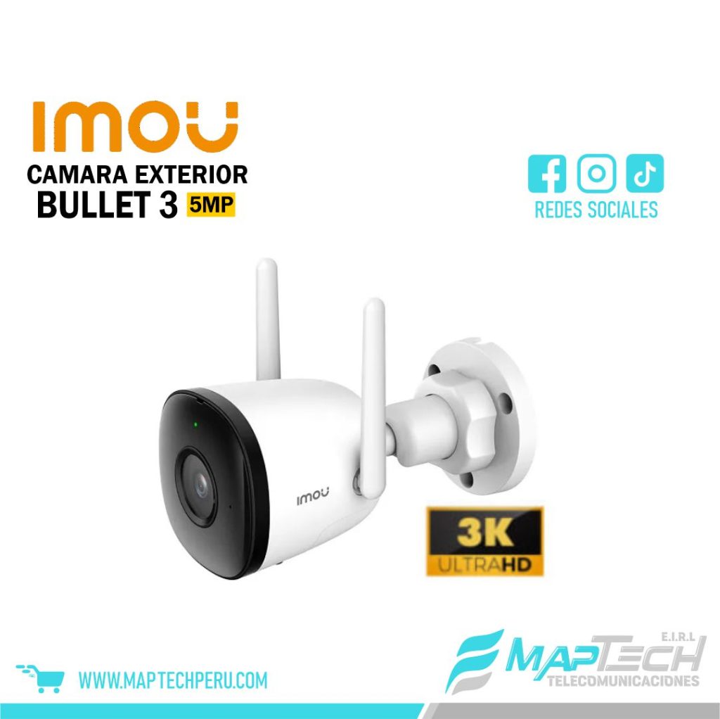 CAMARA BULLET 3 5MP 2.8MM DOBLE VIA IMOU