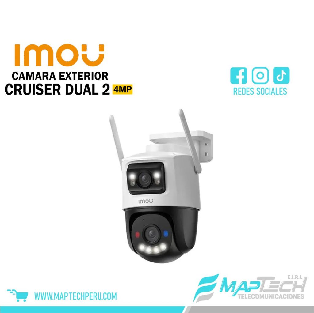 CAMARA CRUISER DUAL 2 8MP DOBLE LENTE+3MP FIXED LENS+5MP IMOU