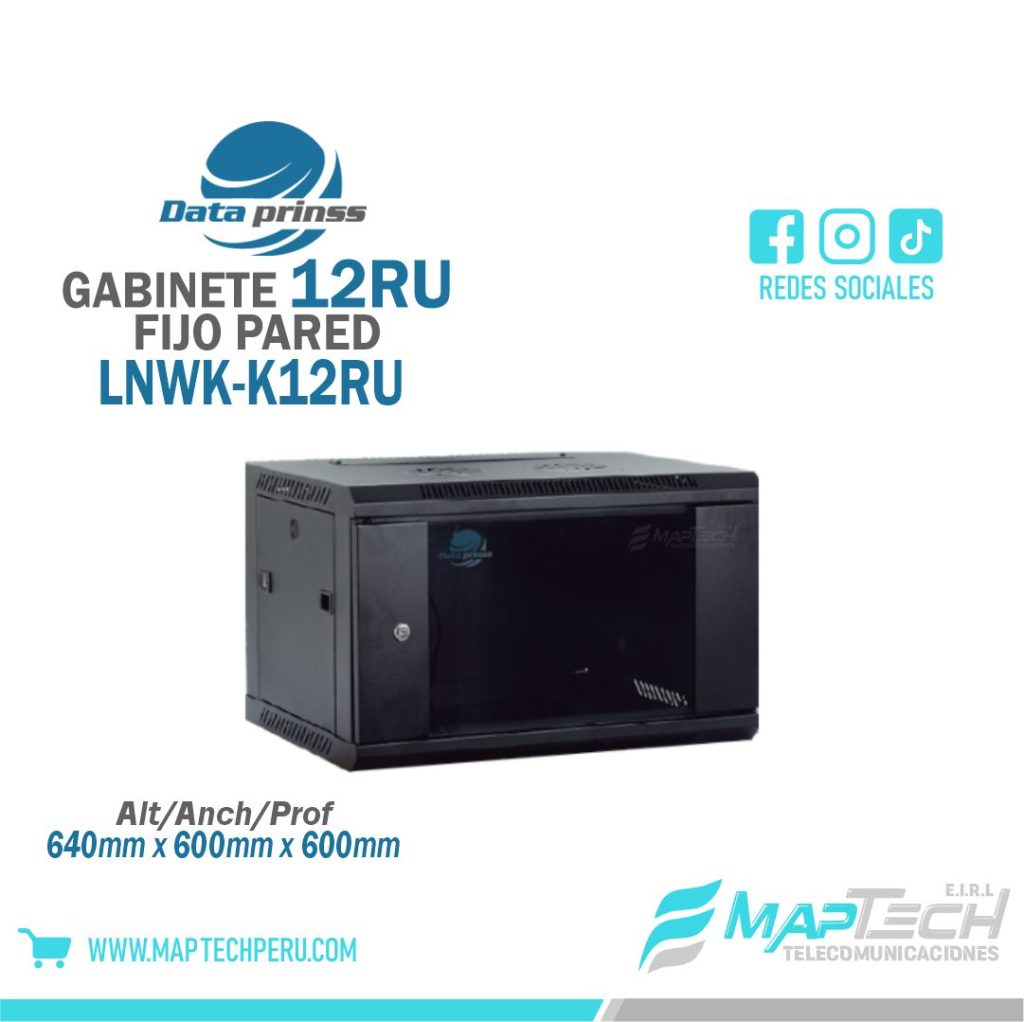 Gabinete de Pared fijo 12RU 60×60 DATAPRINSS
