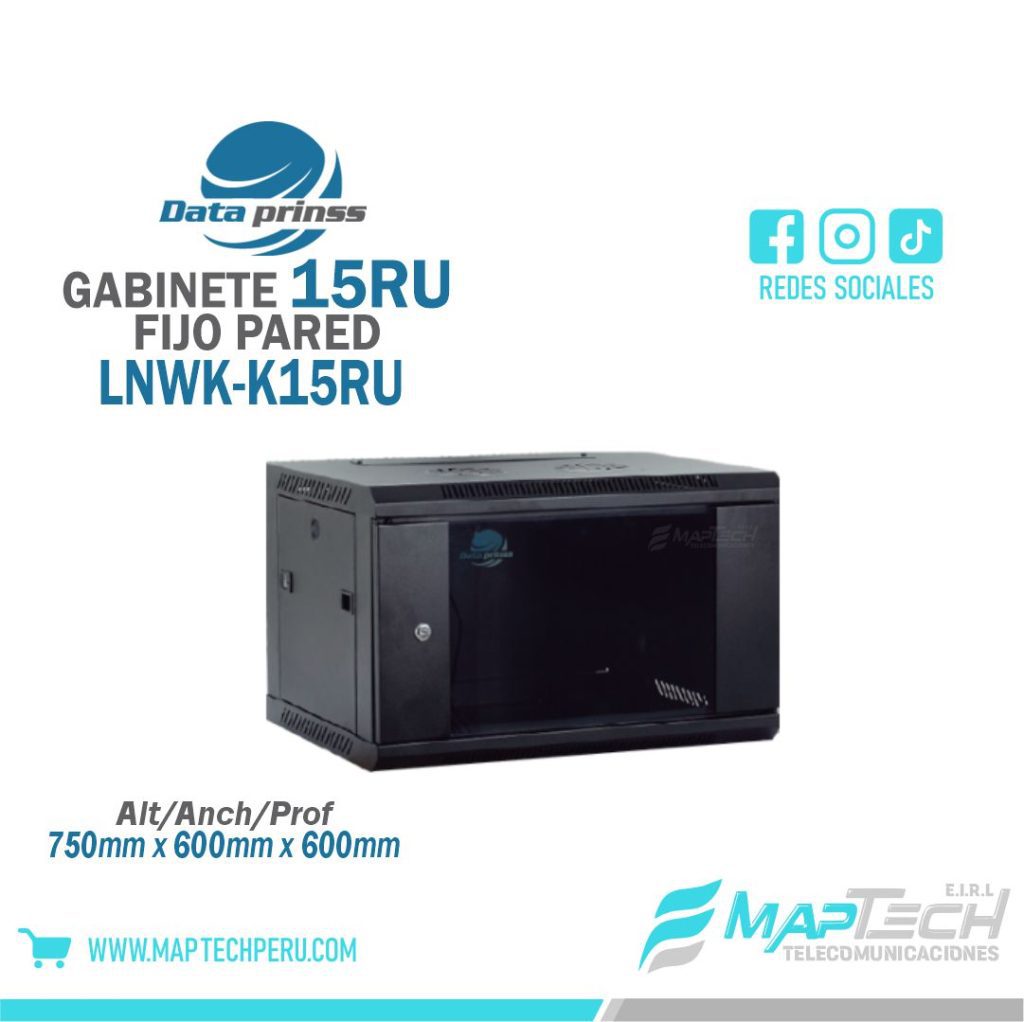 Gabinete de Pared fijo 15RU 60×60 DATAPRINSS