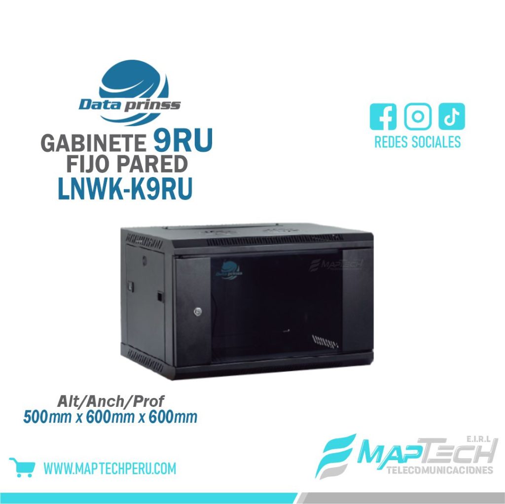 Gabinete de Pared fijo 9RU 60×60 DATAPRINSS