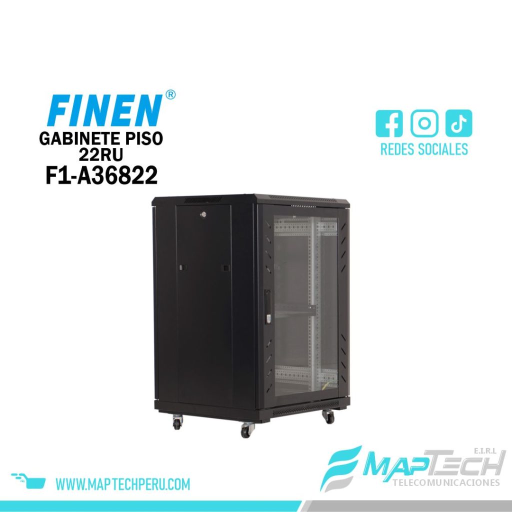 Gabinete de Piso 22RU 1,164 x 600 x 800mm FINEN